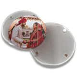 Acrylic Magnet Round Photo Frame – Round Fridge Magnet Frame 7.8x7.8 cm (Without Print)