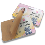 Vertical Acrylic Sandwich ID Card Set | 54x86mm | 2mm Thick | 2 Pcs Per Set | Clear Gum + Lamination Ready