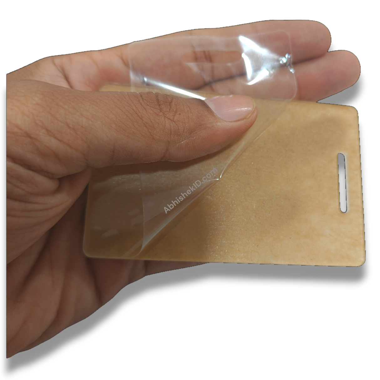 Vertical Acrylic Sandwich ID Card Set | 54x86mm | 2mm Thick | 2 Pcs Per Set | Clear Gum + Lamination Ready