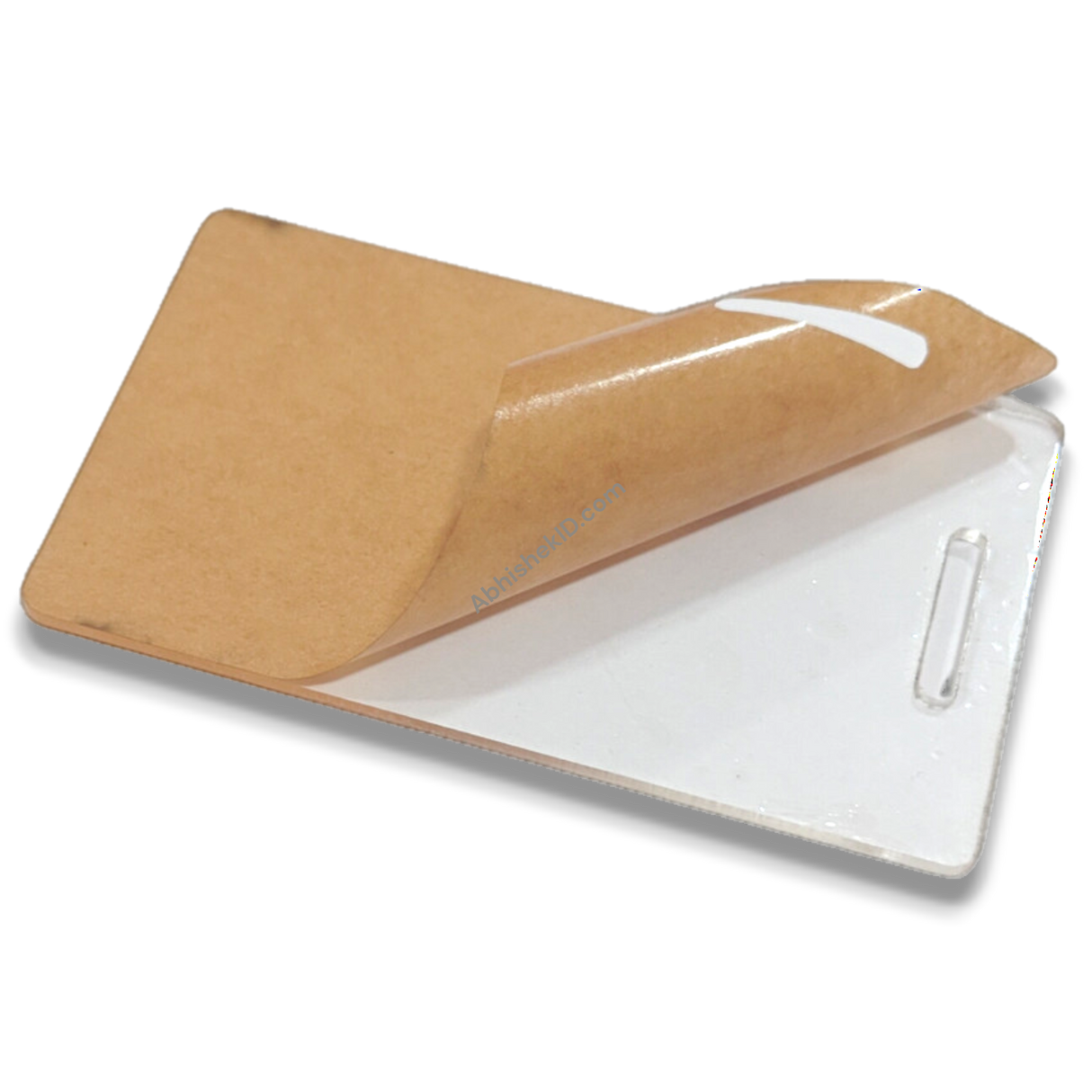 Vertical Acrylic Sandwich ID Card Set | 54x86mm | 2mm Thick | 2 Pcs Per Set | Clear Gum + Lamination Ready