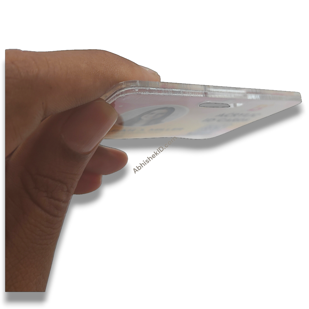 Vertical Acrylic Sandwich ID Card Set | 54x86mm | 2mm Thick | 2 Pcs Per Set | Clear Gum + Lamination Ready