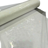 Holographic Heart Thermal Lamination Roll, 330MM x 100 Meter x 27 Micron, clear film with iridescent heart pattern