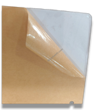 Finished near-A4 acrylic tabletop photo frame with black MDF legs on desk display