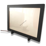 A4 LED Light Frame, premium black MDF, tabletop or wall hanging display.