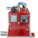 15x15 Automatic Double Bed Sublimation Heat Press, red metal with digital displays, for garment pressing.