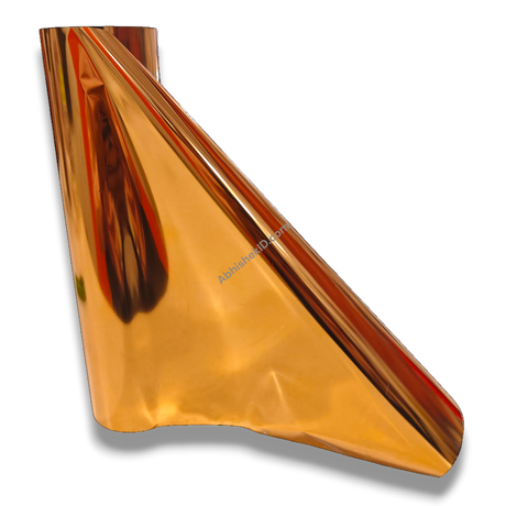8.5 Inch X 112 Meter Copper Foil Metallic Roll Laserjet for printing, shiny copper color