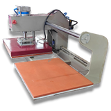 16x20 Automatic Double Bed Sublimation Heat Press, Dual Station Garment Press, gray metal with red and orange platens, for g…