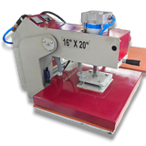 16x20 Automatic Double Bed Sublimation Heat Press, red and gray metal, dual station garment press