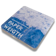 74mm square clear acrylic paperweight blank for DIY inserts, desk decor, and gifts
