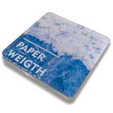 74mm square clear acrylic paperweight blank for DIY inserts, desk decor, and gifts