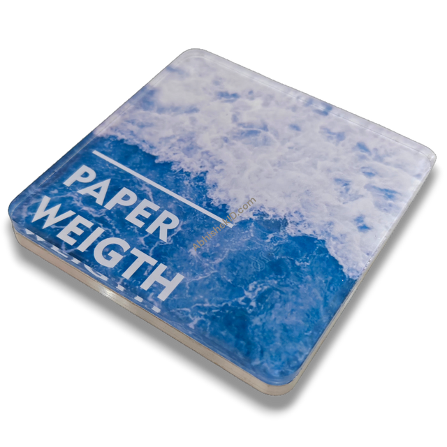 74mm square clear acrylic paperweight blank for DIY inserts, desk decor, and gifts