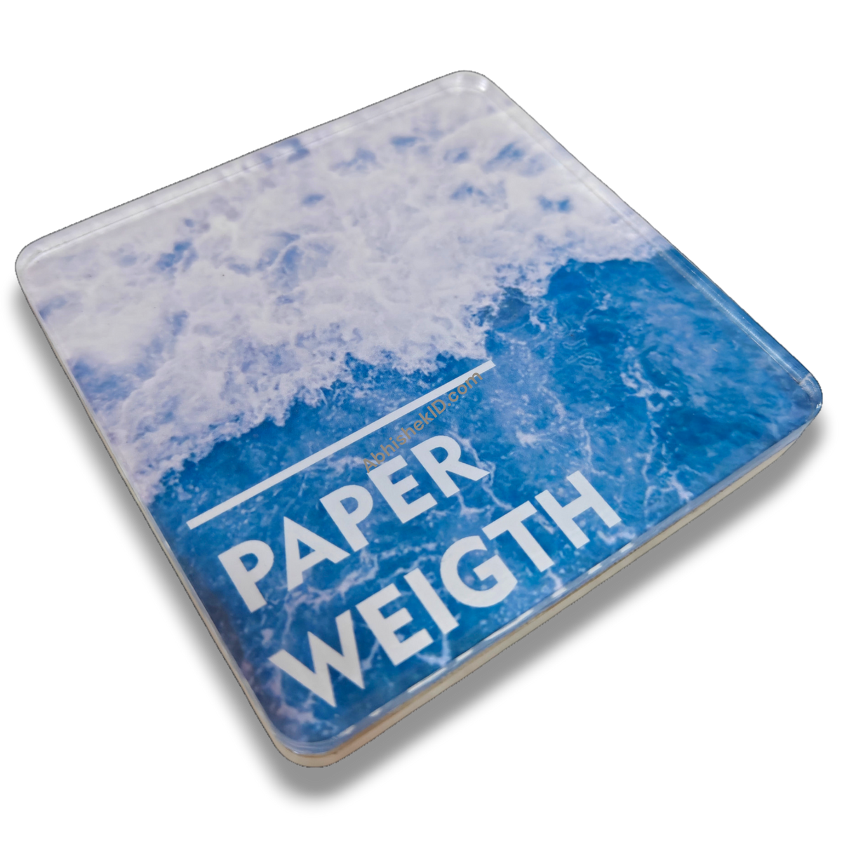 74mm square clear acrylic paperweight DIY blank for desk, inserts, and gifts