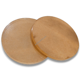 74mm Round Acrylic Paper Weight DIY Set, clear 5mm sparkle gumming material, for crafting.