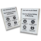 K-164 Acrylic Stand 6x4 inch transparent display with sample insert