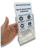 K-164 Acrylic Stand 6x4 inch clear acrylic front view
