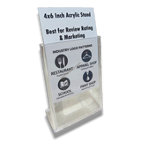K-164 Acrylic Stand 6x4 inch crystal clear acrylic close-up