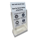 K-164 Acrylic Stand 6x4 inch certificate display demo