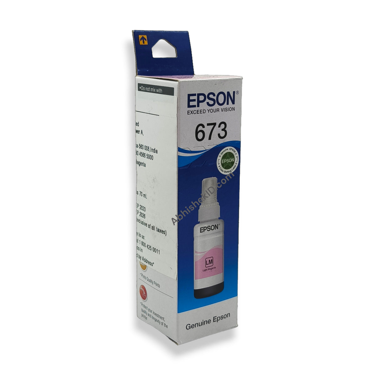 Light Magenta Epson Original 673 Ink Bottles for EcoTank Printers L805, L850, L1800, L810, L800 (1)