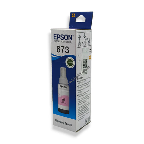 Light Magenta Epson Original 673 Ink Bottles for EcoTank Printers L805, L850, L1800, L810, L800 (3)