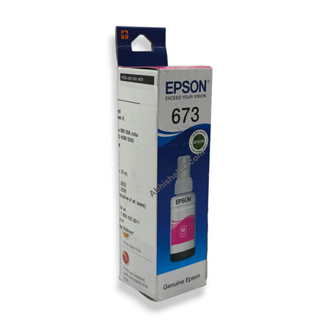 Magenta Epson Original 673 Ink Bottles for EcoTank Printers L805, L850, L1800, L810, L800 (1)