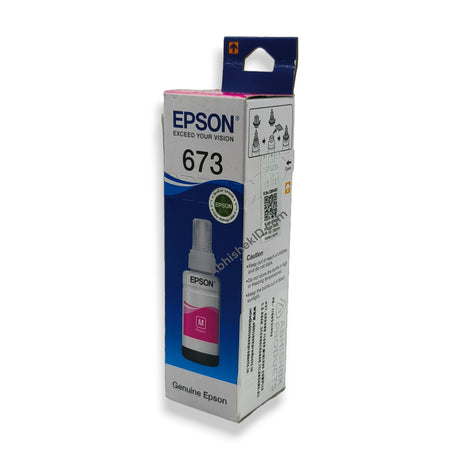 Magenta Epson Original 673 Ink Bottles for EcoTank Printers L805, L850, L1800, L810, L800 (3)