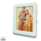 White magnetic tabletop frame, 3x4 inch. Perfect for displaying family memories. Home decor.