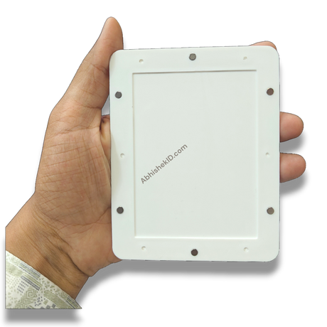 White magnetic tabletop frame, 3x4 inch. Perfect for displaying family memories. Home decor.