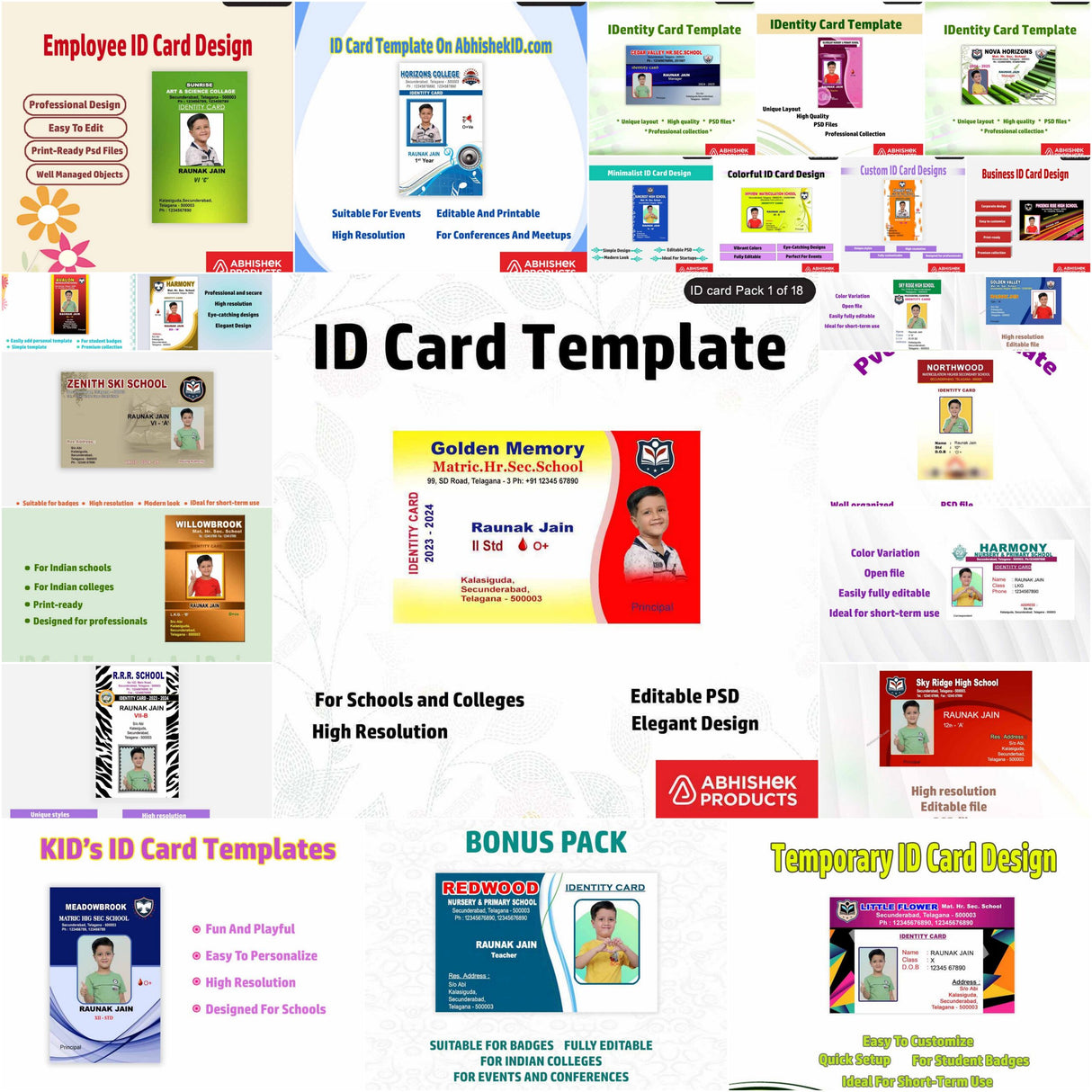 Mega Pack All ID Card Design 950+ Designs 950+ PSD Photoshop File (1)