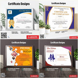 Mega Pack Certificate Designs – 100 CorelDRAW Templates Design Files – CDR v11 Templates Files