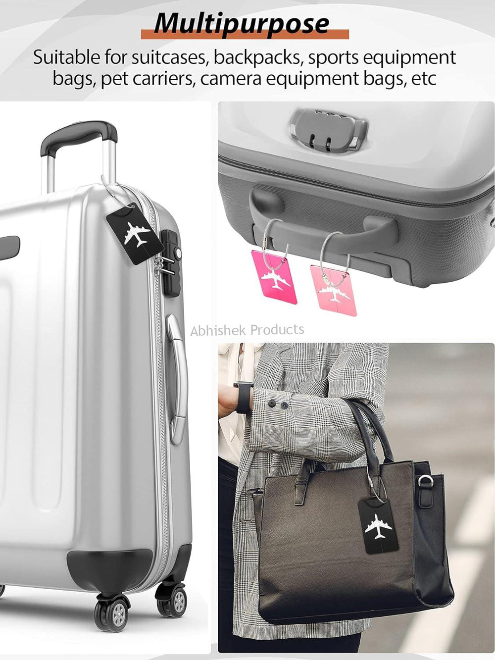 Metal Luggage Tag Stainless Steel Metal Luggage Tag (4)