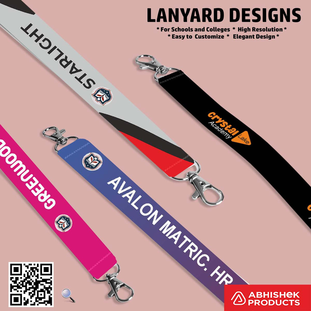 Artistic swirl ID card lanyard design
