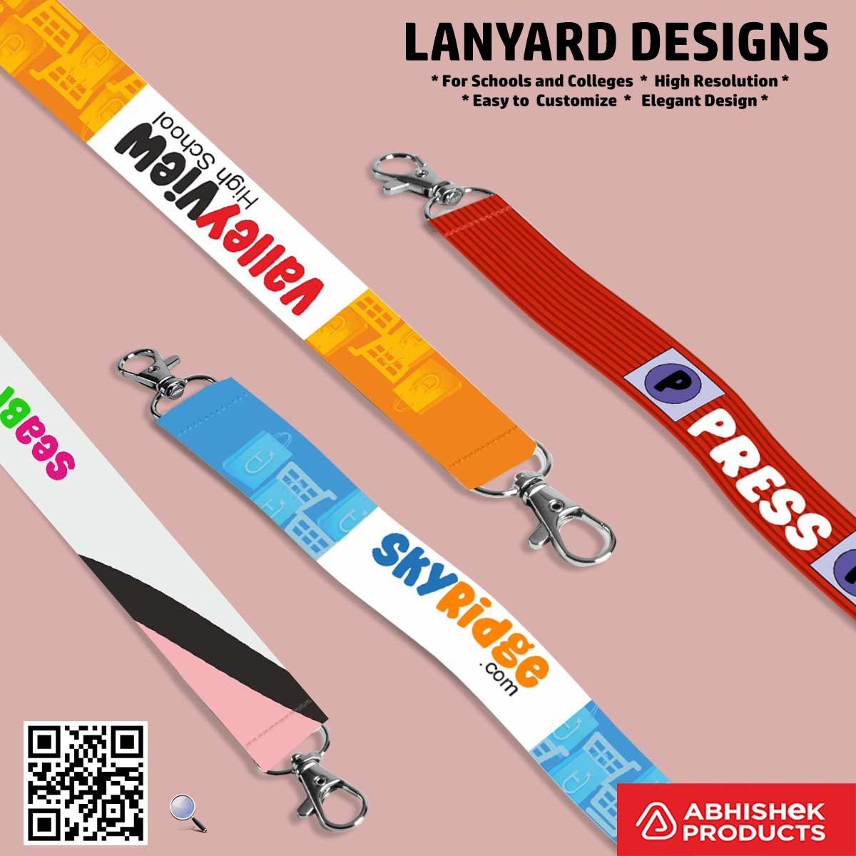 5>Modern Lanyard Designs for ID Card - 50 CorelDRAW Templates Design F ...