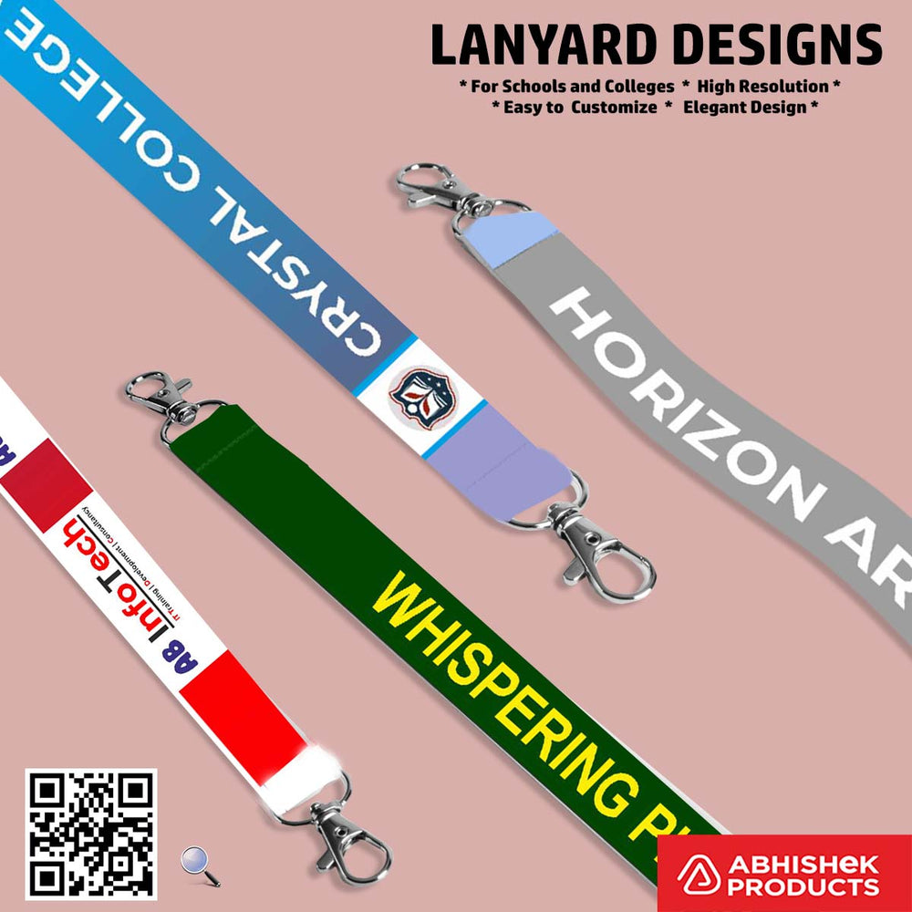 Artistic floral ID card lanyard design
