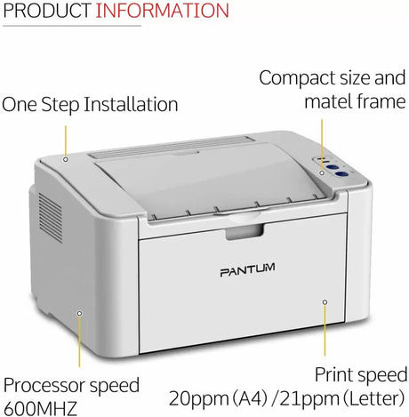 Pantum P2210 Monochrome Laser Printer 2