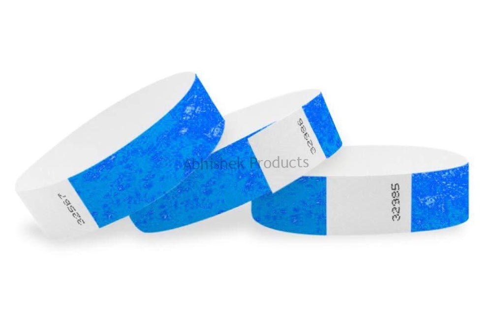 Blue Tyvek Paper Wristbands for Events, Party, Conference, Ticket