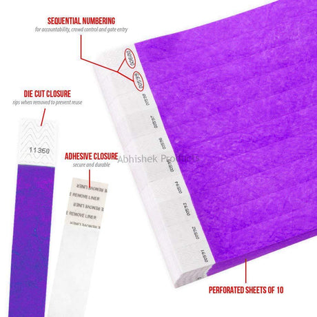 Paper Wristband Purple 04