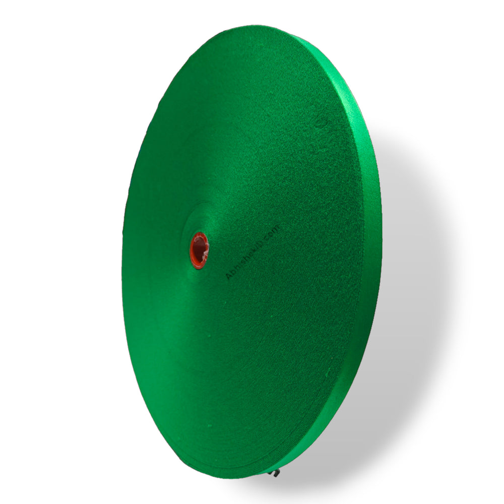 Parrot green 16mm colour satin roll layout for screen printable event ID card tags.
