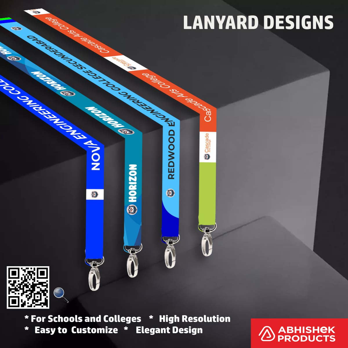 Modern tech ID card lanyard design