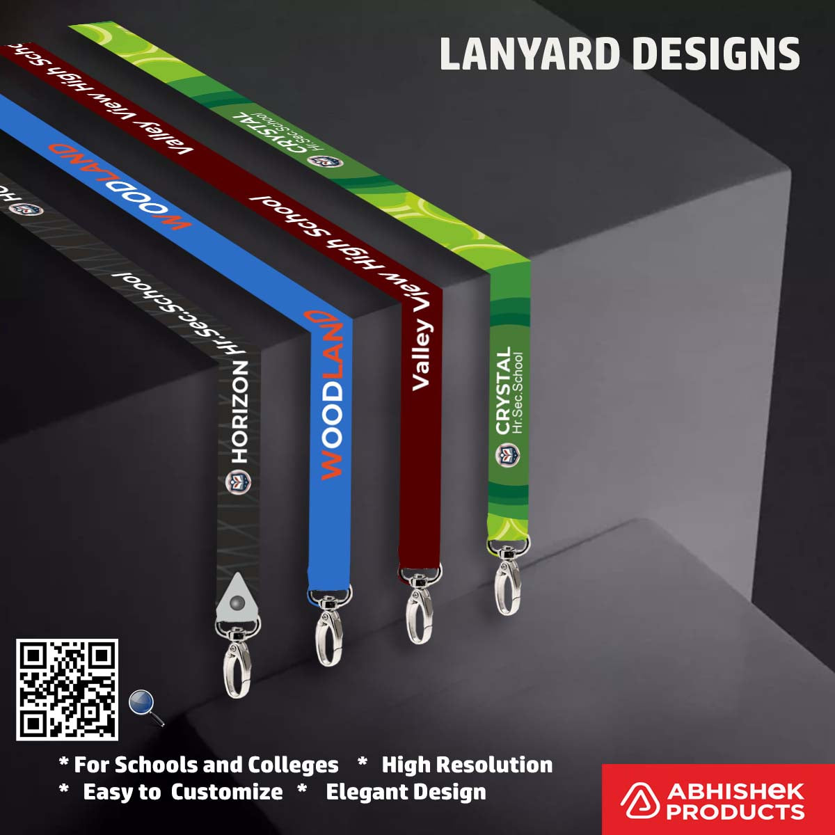 Modern tech ID card lanyard design