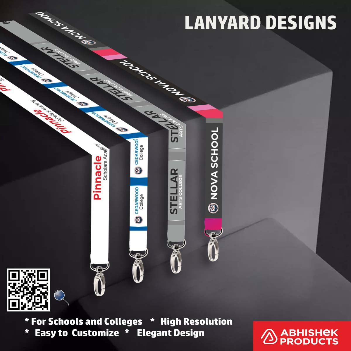 Abstract ID card lanyard design