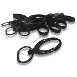 Premium Black 20mm metal fish hook for ID card lanyards, swivel lobster clasp for badge holders and name tags.