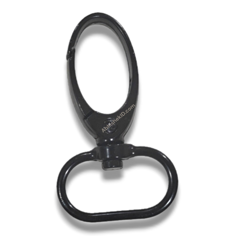 Premium black metal 20mm fish hook for ID card lanyards and swivel clip badge holders.