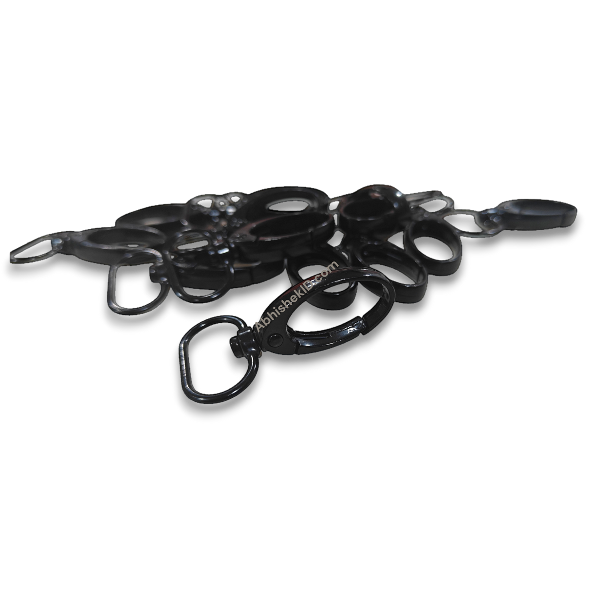 Premium black 20mm metal fish hook for ID card lanyards and badge holder attachments.