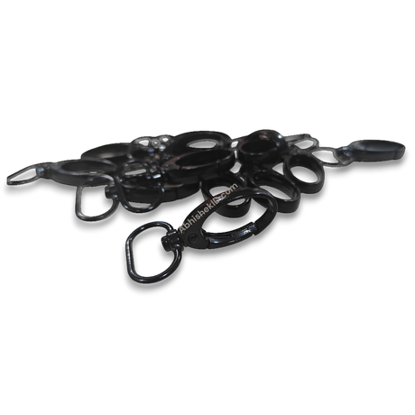 Premium black 20mm metal fish hook for ID card lanyards and badge holder attachments.