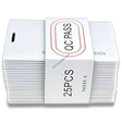 White plastic RFID Thick Cards 125kHz for Attendance and Access Control, stack of 25 cards with slot punch.