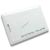 White plastic 125kHz RFID thick card with slot punch for office attendance and secure access control.