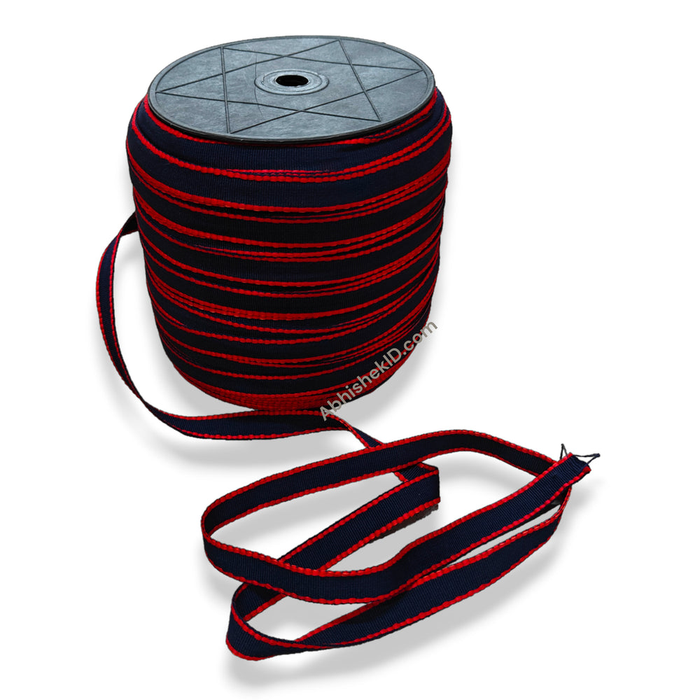 Red/Blue Flat Lanyard Tag Roll - Screen Printable
