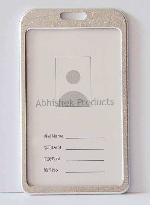 SILVER METAL ID CARD HOLDER Aluminium ID CARD BADGE TAG HOLDER (2)