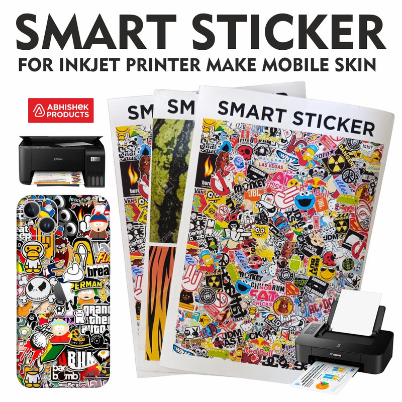 A4 Smart Sticker Sheets for Mobile Skins | Inkjet Ready – Abhishek Products
