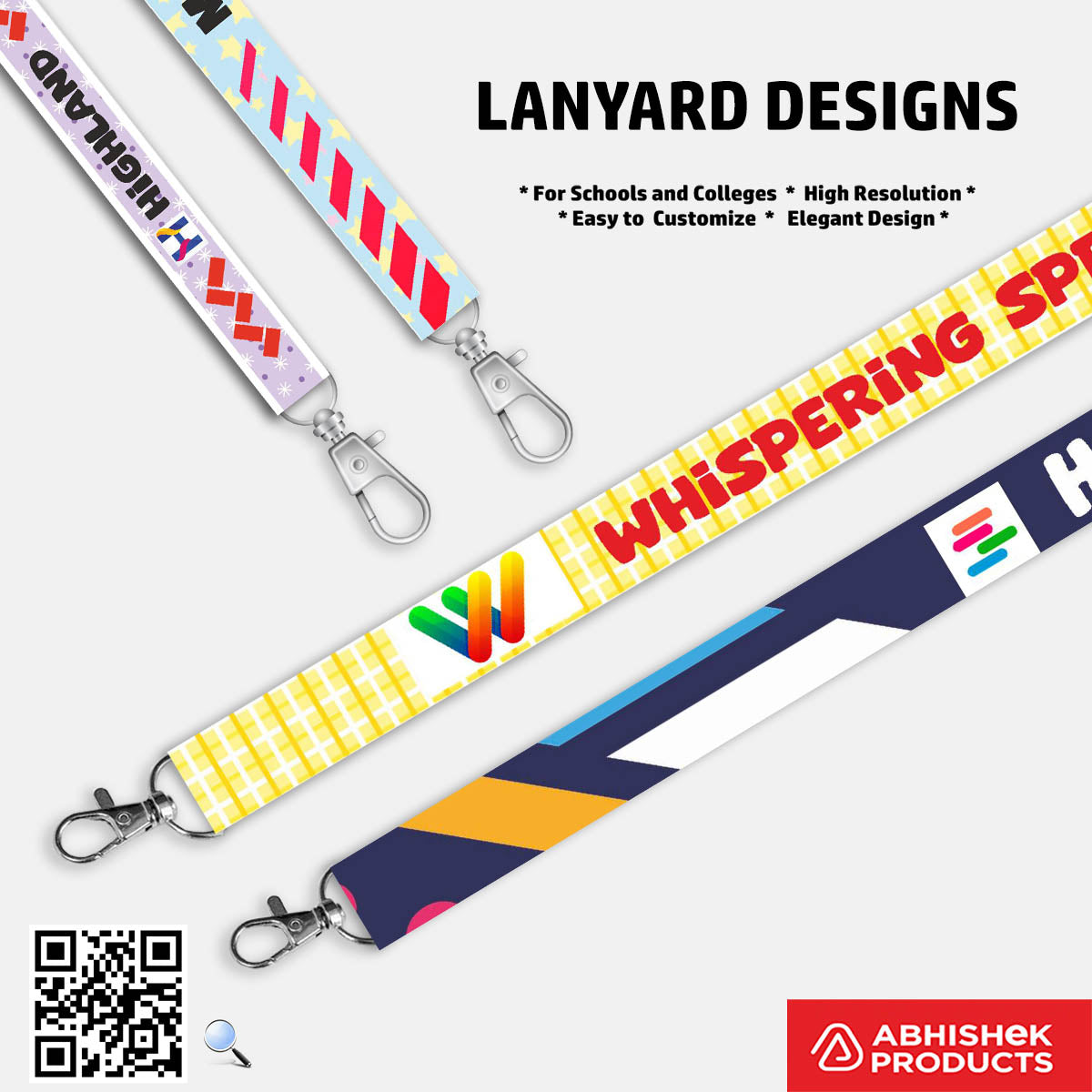 School Lanyard Designs 24 CorelDRAW Templates Design Files – CDR v11 Templ